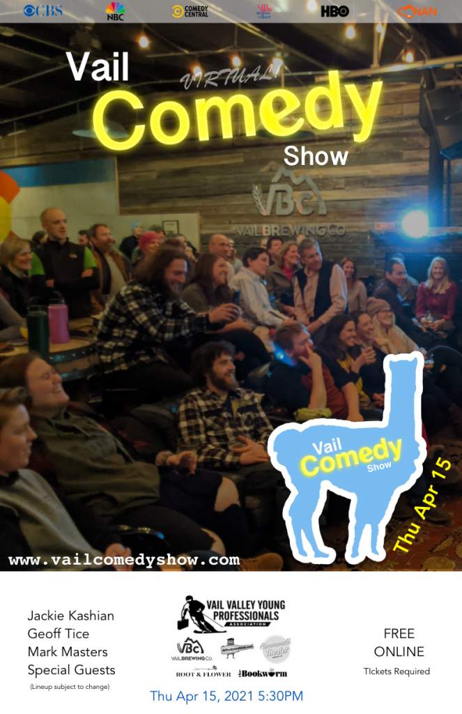 April 2021 Vail Comedy Show poster